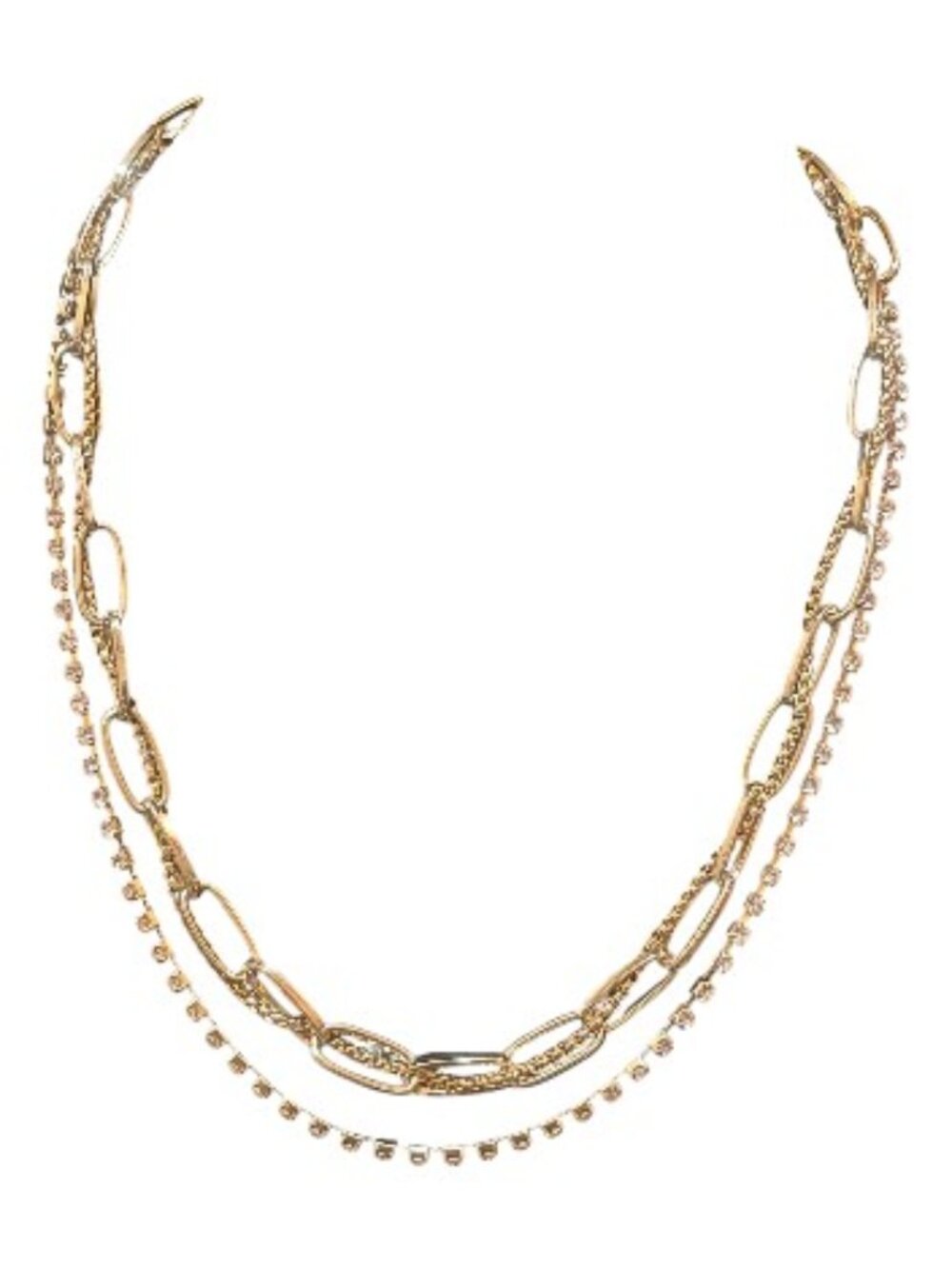 Crystal Triple Chain Necklaces